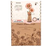 ROBOTIME Rowood Light Orange Gerbera Daisy Wooden Flower Craft Kit TW111