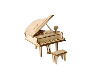 Robotime Self Assemble 3D Classical Wooden Puzzle Laser Cut Grand Piano Model