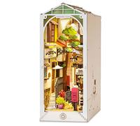 ROBOTIME Wooden Book Nook Kit, DIY Mini Model Building with LED Lights