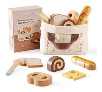 ROBOTIME Wooden Play Food for Kids Kitchen Cutting Set - Toddler Realistic Pretend Play Food Toys, ,Montessori Learning Toys for Children, Educational Role Play Gift for Boys Girls 3+ (Baking Set)