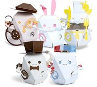 ROBOTRY Moving Paper Robots Set | Beginner Level STEM Kit | Paper Crafts | Learn Very Basic 5 Robot Mechanisms | Ideal for Schools & Gifts | Science & Engineering Learning