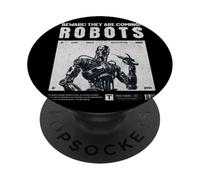 Robots are Coming, Beware! Act friendly to AI Robotics PopSockets Adhesive PopGrip