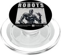 Robots are Coming, Beware! Act friendly to AI Robotics PopSockets PopGrip for MagSafe