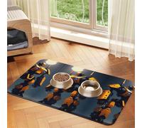 Robots at War Pet Absorbent Leather Tablecloth 40x60cm with Non-Slip Rubber Base for Cats and Dogs