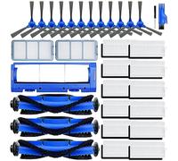 RoboVac 11S Replacement Part Compatible for Eufy RoboVac 11S, 15C, 30, 30C, 12, 35C, 25C, 15T Robotic Vacuums, 3 Rolling Brushes, 12 Filter Sets, 12 Side Brushes, 1 Rolling Brush Guard, 2 Pre Filters