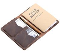Robrasim Field Note Leather Cover Moleskin Handmade Vintage Notebook Cover for 3.5x5.5 inch Notebooks Brown