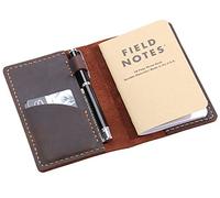 Robrasim Leather Journal Cover for Field Notes, Notebook Cover for Moleskine Cahier, Handmade Vintage Leather Cover for 3.5" x 5.5" Notebooks, Coffee