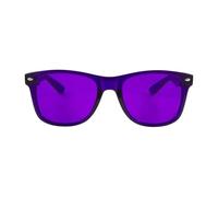 RobRia Color Therapy Glasses - Chromotherapy Tinted Lens Glasses, Scratch-Resistant Lenses with Premium Frames (Purple)