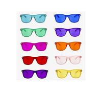RobRia Color Therapy Glasses - Chromotherapy Tinted Lens Glasses, Scratch-Resistant Lenses with Premium Frames (10 Color Pack)