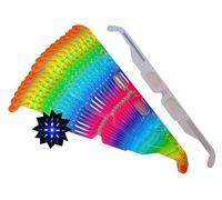 Rob's Super Happy Fun Store Fireworks Diffraction Glasses - 50 Starburst Effect Diffraction Glasses Plus1 Rainbow Hearts Effect Diffraction Glasses