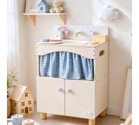 ROBUD Kids Wooden Kitchen Sink Cabinet, Pretend Role Play Set for Age 3+