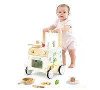 ROBUD Wooden Baby Walker with Adjustable Handle and Speed Control for 10M+
