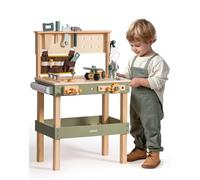 ROBUD Wooden Kids Tool Bench, Toddler Tool Set Toy Kids Workbench with Tool Belt, Toy Tools Set, Goggles, Drawing Paper for Pretend Play Construction, Toys Gifts for Boy Girl Age 3-6
