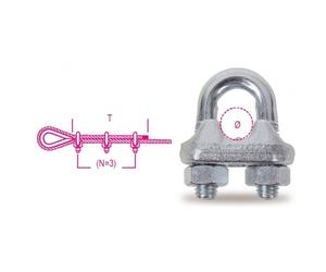Robur 8016 Galvanised Wire Rope Grips 12mm Option: 12mm
