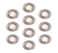 Robus Fire Rated Adjustable Downlight - Brushed Chrome - Pack of 10