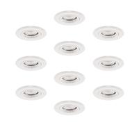 Robus Fire Rated Fixed Downlight - Matt White - Pack of 10
