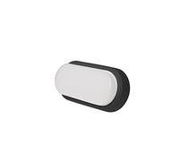 Robus LED Group Ohio 12W Slimline Oval LED Bulkhead Wall Light Outdoor 240V Light Fitting, Modern, Plastic
