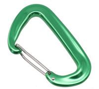 Robust 12KN Aluminium Carabiner D Shape Hook for Safety in For Climbing and Backpacking (Green)