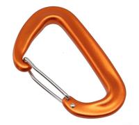 Robust 12KN Aluminium Carabiner D Shape Hook for Safety in For Climbing and Backpacking (Orange)