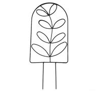 Robust 2PC Garden Plant Stands with Wrought Iron Climbing Support Frame, for Various Plants in Small Spaces (Black)