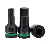 Robust 3/4 Inch Square Drive Socket Adapter T25H10-H36 with Recessed Interface for Secure Connection on For Impact Wrench Tools (34mm)