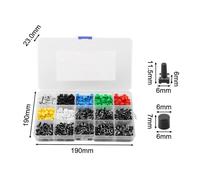 Robust 420 pcs Tact Switch Kit with Eight Types of Tactile Push Button Switches and Seven Cap Designs for Diverse Uses