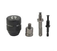 Robust 4pcs Metal Drill Chuck Set Including Quick Change Adaptors, Designed to Meet High Demands of Drilling Tasks