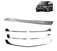 ROBUST 5 Pcs Chrome Front Grill Trim Cover & Rear Bumper Protector Scratch Guard Step Guard Stainless Steel for Mercedes-Benz Vito W447 2014 Onwards
