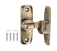 Robust 90180 Degree Door Latch for Barn and Sliding Doors, Rust Resistant Metal for Reliable Security and Peace of Mind (1 Bronze)