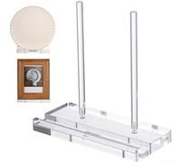 Robust Acrylic Display Stand With Stable Base For Displaying Pictures, Artwork, And Books On Any Flat