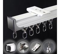 Robust aluminum curtain track versatile for use on ceilings or walls also suitable as a room divider available in lengths from 1 m to 6 m ideal for decorating living and office spaces