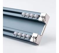 Robust Aluminum Dual Connection Guide Rail for Room Divider Ceiling Mount 3.3Ft/100Cm Ideal for Living Room & Bedroom Partition Solution
