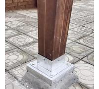 Robust Anchor Base for Secure Fencing & Structural Support - Screw-In Mount for Wooden Posts, Decks, Pergolas, and Pavilions - Durable Outdoor Stability Solution
