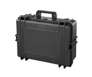 Robust and waterproof MAX505S Case - Black Large carrying case, IP67 certified, with 2 pre-cut foam blocks in the bottom for different purposes