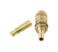 Robust Brass Quick Connect Gas and Water Connector for 10mm Tubing, Perfect for Metal Processing and Welding Operations (Yellow)