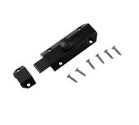 Robust Brass Slide Bolt Security Latch for Enhanced Home Safety and Organization (black)