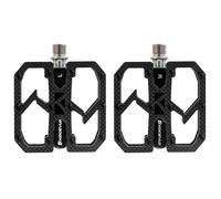 Robust Carbon Fiber Bike Pedals with 12 Anti Slip Pins, Perfect for Both Beginners and