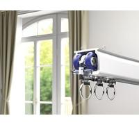 Robust Ceiling Curtain Rail Track System 100-500cm Room Divider Easy Install Ceiling & Wall Mount 150cm/59in Color: A-Ceiling Smooth Rolling Curtains.