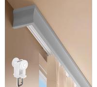 Robust, ceiling-mounted curtain track system - 150 cm long, single-track room divider rod made of aluminum alloy, privacy solution for home and office, durable curtain valance for the