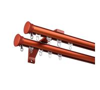 Robust Curtain Rod Set Single/Double Aluminum Track System with Complete Kits 7 Colors Available - Red Size B-1.1m (1.1m x 1) for Home Decor