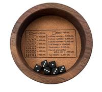 Robust dice tray for game evenings, fun board game accessories to store dice, robust tray for family, friends and party games, prevents rolling away from the table