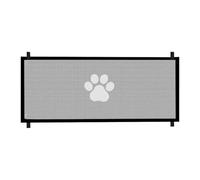 Robust Dog Gate for Stairs Doors, 78 cm High, Adjustable Pet Gate with Breathable Mesh, Stair Barrier for Indoor Use, Fits 180 cm Wide Openings (Black1, 28 x 20 x 3.5 cm)