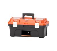 Robust Double Layer Toolbox with Dual Storage and Reinforced Stability for Effective Organization of For Tools and Accessories in Work Environments (14-inch)