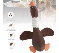Robust Duck-Designed for Heavy Chewers, 2026 New Indestructible Goose Dog Toy with Long-Lasting Stitching, Extremely Durable Rubber Duck Dogs (1pcs-Brown)