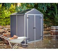 Palram Rubicon Shed 6X5 Dark, Polycarbonate, L154 x W185 x H217 cm, Dark Grey Palram Grey