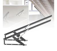 Robust Electric Lift Mechanism for Bed Remote Control Foldable Lifting Arms Steel Construction Supports Up to 600 Kg Perfect for Beds and Bed Frames - Black 110cm