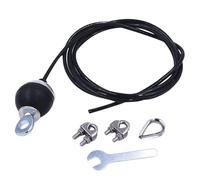 Robust fitness pull rope, steel accessories for pulley systems, replacement cable for home fitness equipment and training machines, for indoor and garage as a fitness accessory for family and