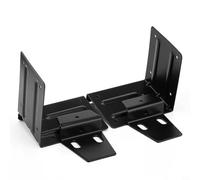 Robust Flat Corner Brackets 3mm Thick Steel Angle Bracket for Cabinet Hanging Wall Hanging Repair Connector Sleeper Bracket 100x80mm(black)