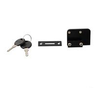 Robust Glass Cabinet Lock Zinc Alloy Design for Double Doors with Key Mechanism (Black)