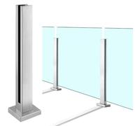Robust Glass Railing PostStainless Steel Support for Balconies Terraces Patios StairsVersatile Indoor & Outdoor Glass Clamp Holder